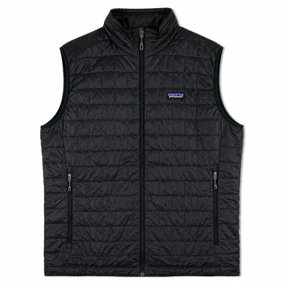Patagonia Nano Puff Vest Mens Sz L Black Quilted Insulated Lightweight Gorpcore