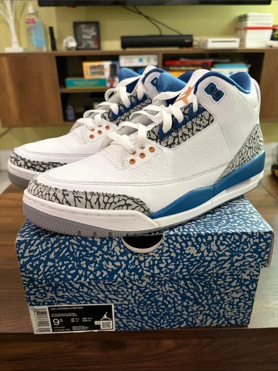 Air Jordan 3 WIZARDS sz 9.5 men’s