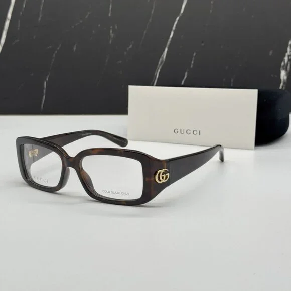 NEW GG1406O 002 GUCCI HAVANA SQUARE WOMEN GUCCI EYEGLASSES
