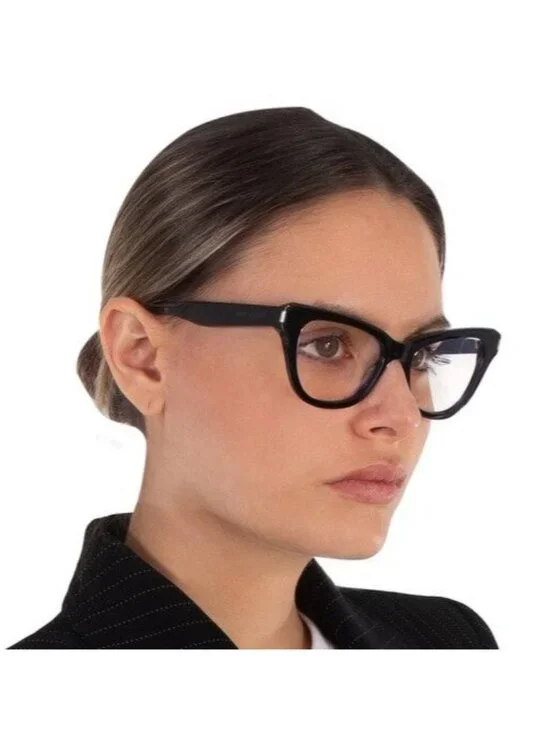 NEW SAINT LAURENT EYEGLASSES SL472 001 WOMEN CAT EYE BLACK EYEWEAR