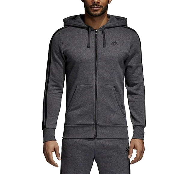 Men's Adidas Essentials 3-Stripe Fleece Hoodie - Size XL