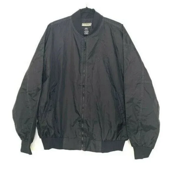 Vintage Bishop Size XL Embroidered Schweppes Branded Bomber Jacket Windbreaker