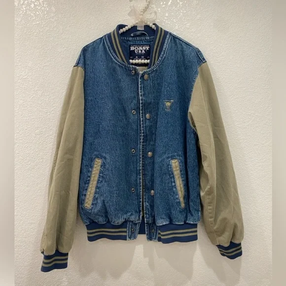 Boast USA vintage bomber denim jacket size S