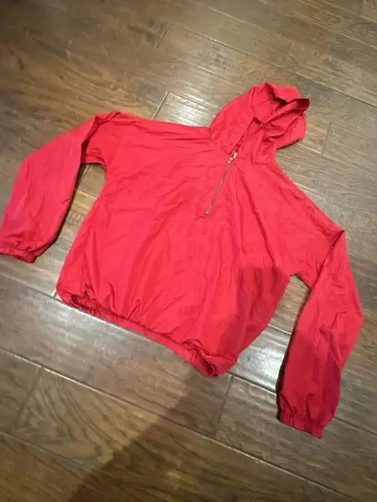 i <3 it Red Lightweight Half-Zip Hooded Anorak Windbreaker