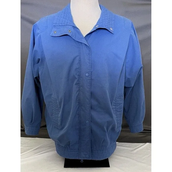 Vintage Pacific Trail Jacket Men Size Large Blue Flannel-Lined Full Zip‎ Pockets