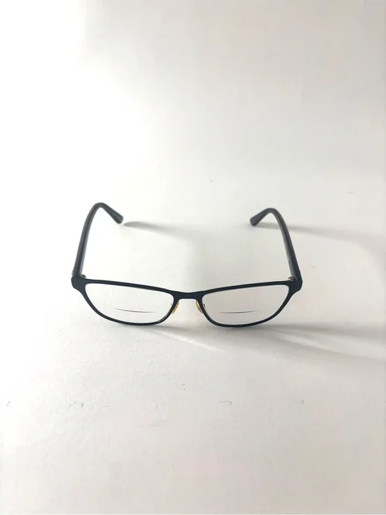 Gucci Black Rectangle Glasses with Gold Nose Bridge