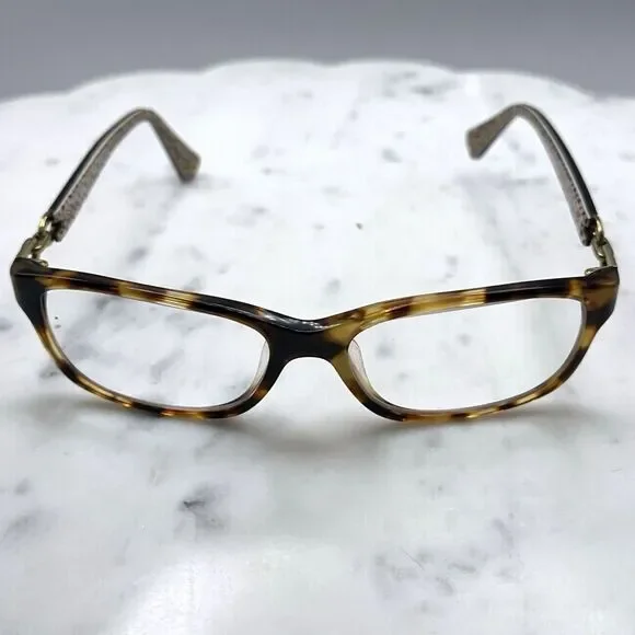 Coach HC 6052F Fannie 5238 Spotty Tortoise Brown Sand Eyeglasses Frames Only 140