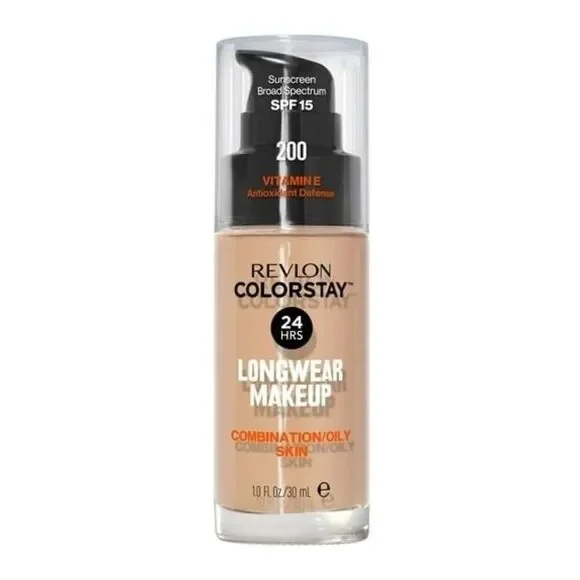 Revlon Colorstay 24Hr Foundation Combination/Oily Skin 200 Nude 1oz NEW Sealed