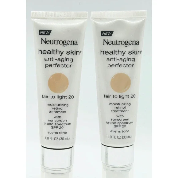 Neutrogena Healthy Skin Anti Aging Perfector‎ Fair to Light #20- SPF 20- 2 Pack