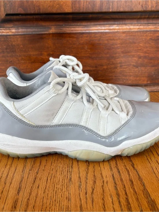 Jordan Gray and White Shoe Tag Close-Up