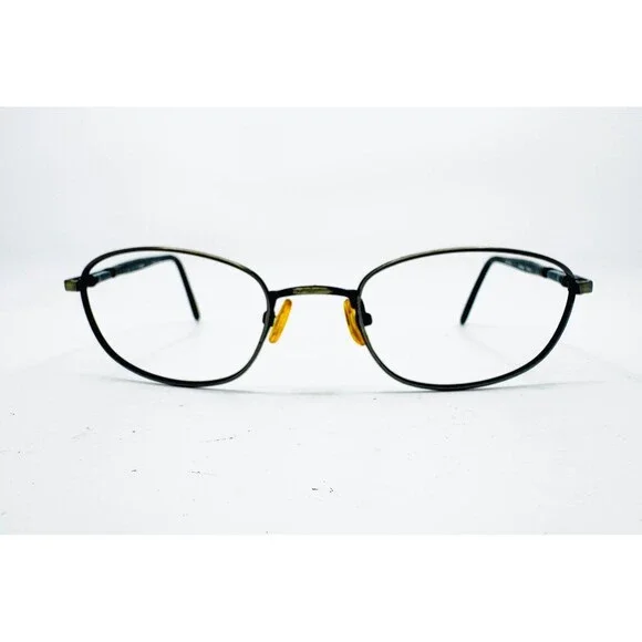 Manhattan SunGear Classic Eyeglasses Mens Black Oval Metal Frame 613122 Small