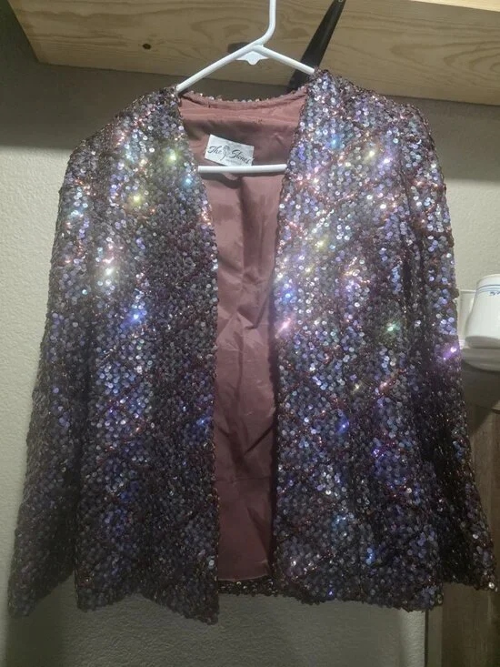 The Stones Westfield Sequined Open Front Blazer Vintage Women's Medium