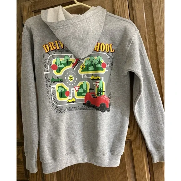 Rare LEGOland‎ Zip Up Hoodie Pockets Youth Large Unisex Driving School Jacket