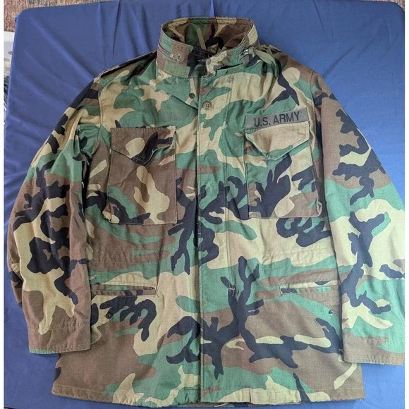 US‎ Army Field Woodland Camo Field Coat Cold Weather Medium Reg.