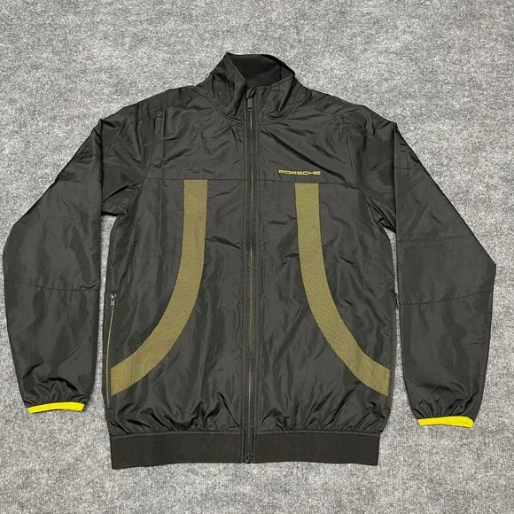 Porsche Jacket Men Small Black GT4 Clubsport Colllection Herren Windbreaker Mesh