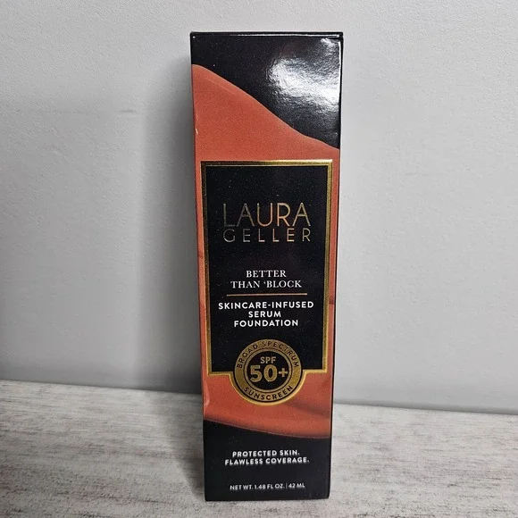 LAURA GELLER Serum Foundation w/SPF 50+ in Color SAND 1.48‎ OZ NEW IN BOX