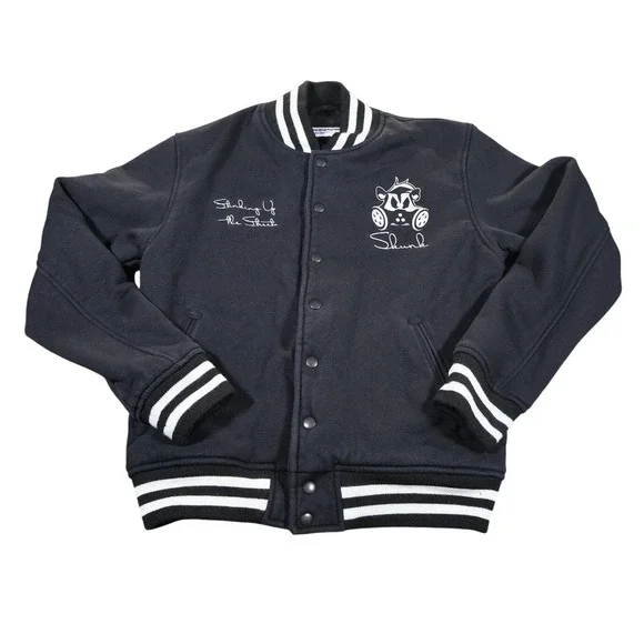 American Apparel Varsity Jacket Mens Large Skunk Stinking Up Streets USA Made