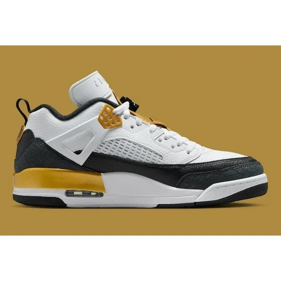 Air Jordan Spizike Low Mens Sz 11 White/Gold/Black Basketball Shoes FQ1759-108