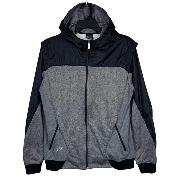 Nike Air Jordan Chris Paul CP3 Hooded Jacket Men Full Zip Large Gray Sports Flaw