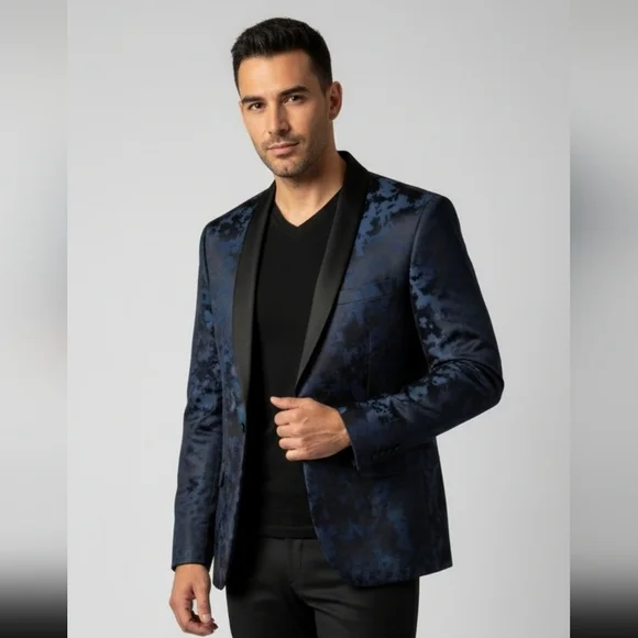 Black and Blue Blazer Elegant