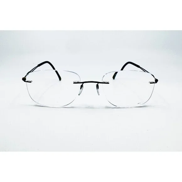 Silhouette Eyeglasses Mens Black Rimless Titan Dynamics 5227 6061 150