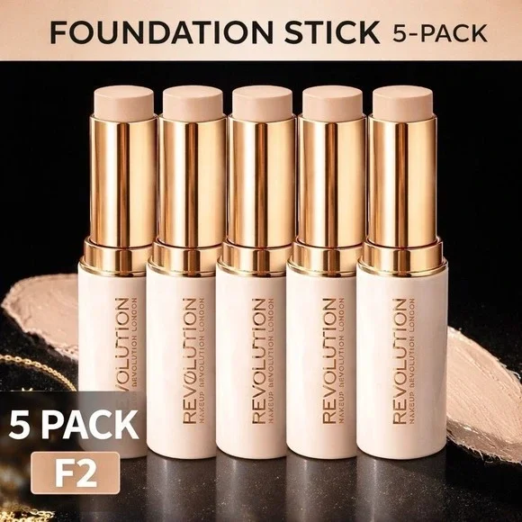 5-Pack, F2 | Makeup Revolution Fast Base Stick Foundation