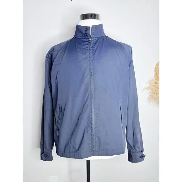 London Fog Men’s Jacket 44 Regular Windbreaker Calibre Cloth Reeves VTG Y2K Zip