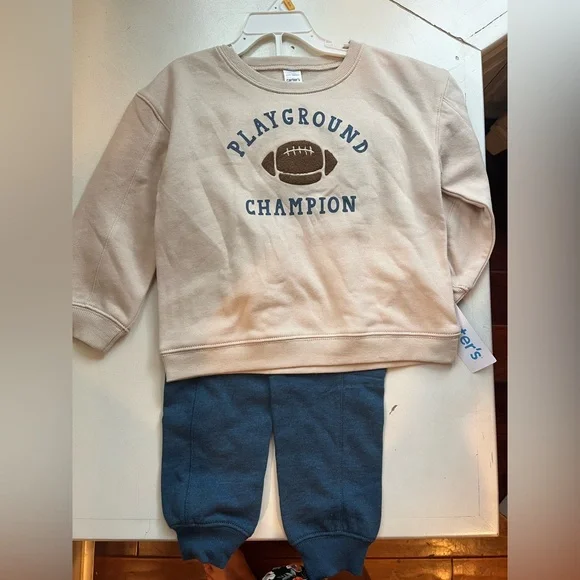 Carters Playground Champion Football Sweatshirt and Pants Set