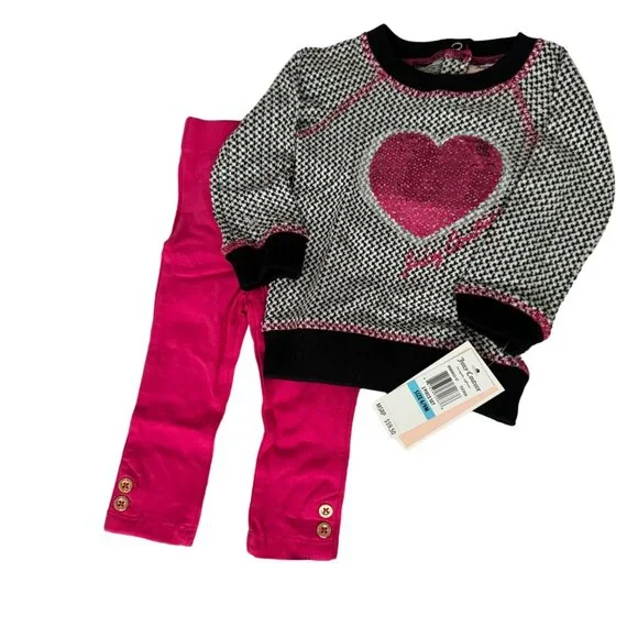 Juicy‎ Couture baby girl Matching Set Size 6/9 Months nwt