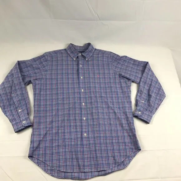 Vintage POLO RALPH LAUREN‎ Mens Long Sleeve Cotton Classic , Size Med
