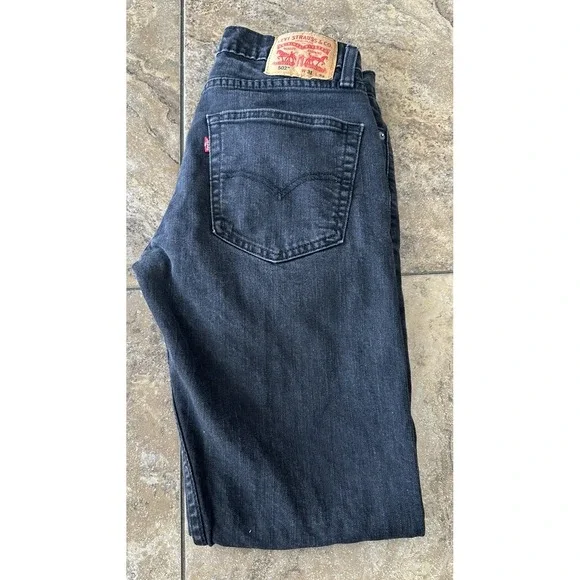 Levis 502 Jeans Mens Size 31x32 Black Denim Fit 30X29