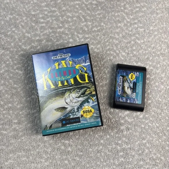 King Salmon: The Big‎ Catch (Sega Genesis, 1993) No Manual TESTED!