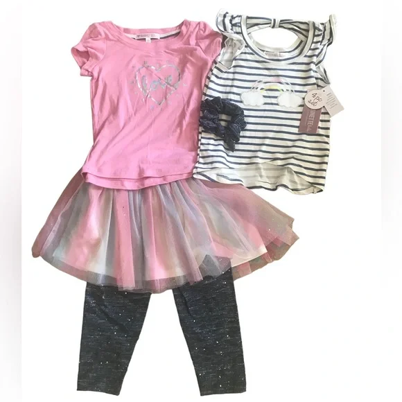 New! Nannette Kids SIX Outfits Mix & Match Set 3T