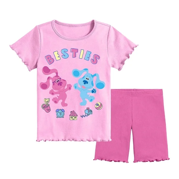 Blues Clues & Magenta Little Girls‎ Toddler Outfit Shortsleeve Shirt & Short Set