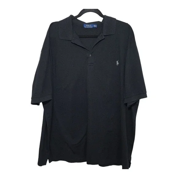 POLO Ralph Lauren Black Short Sleeve Polo Sz. 2XL XXL PREPPY‎