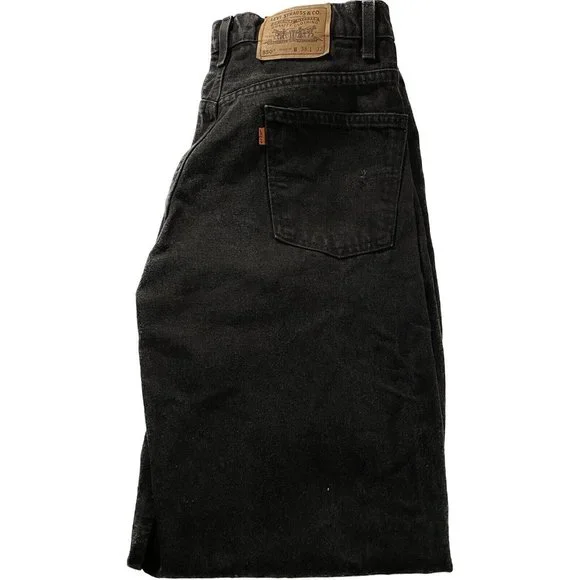 Vintage Levis 550 Jeans Mens 38x32 Black Orange Tab Made In USA 1997