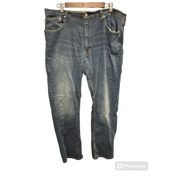 Levi's 559 Relaxed Straight Fit Blue Denim Jeans Mens Size 40x32 measure 40x32 B