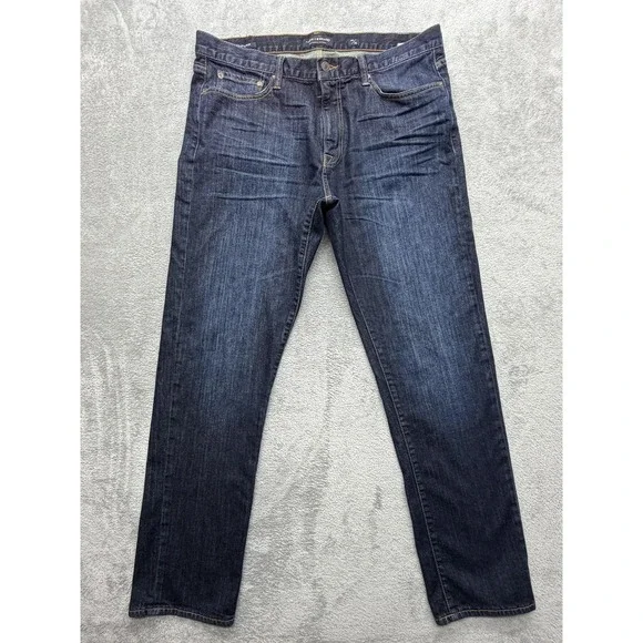 Lucky Brand 410 Jeans Mens Measured 38x32 Dark‎ Wash Blue Athletic Slim