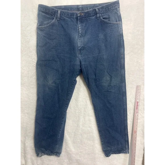 Rustler Mens Blue Denim Jeans‎ Cotton Blend Relaxed Fit Casual Workwear