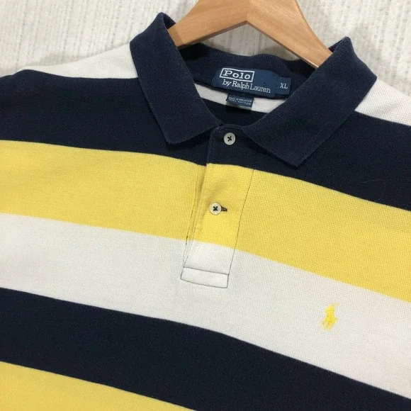 Polo by Ralph Lauren Mens XL Striped Short Sleeve Polo Shirt‎ Classic Fit