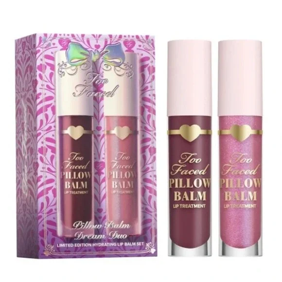 Too Faced Pillow Balm Dream Duo Limited Edition Lip Balm Fairy Berry Jam‎ Kiss
