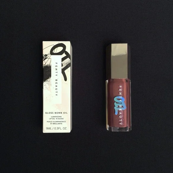 FENTY BEAUTY Gloss Bomb Luminizing Lip Oil – Rose Amber – Full Size 9 mL