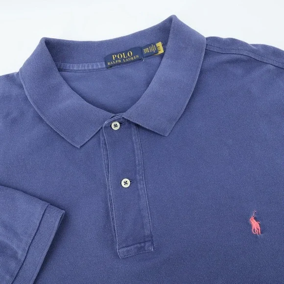 Polo Ralph Lauren Men's Blue Short Sleeve Classic Fit Polo Shirt 3XB‎ 3TG