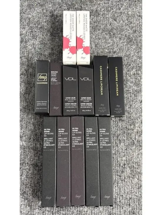Assorted VDL & FMGT Lip Gloss Set Of 13 Shades - Ultra Shine & Cashmere Finish