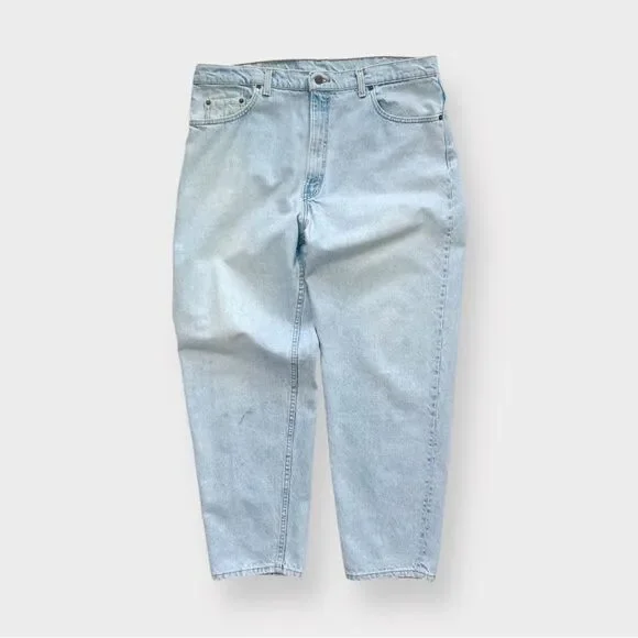 Vtg 90s Levi's Light Wash Jeans, Zip Fly Relaxed Baggy Loose, Y2K Red Tab 38 30