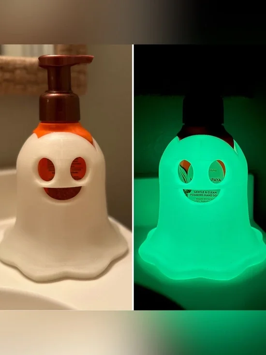 Glow in the Dark Ghost Foaming Soap Holder for Bath and Body Works - GREEN