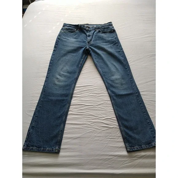 Levi's 514 Men's 36x32 Medium Wash Slim Straight Fit Stretch Denim Blue Jeans
