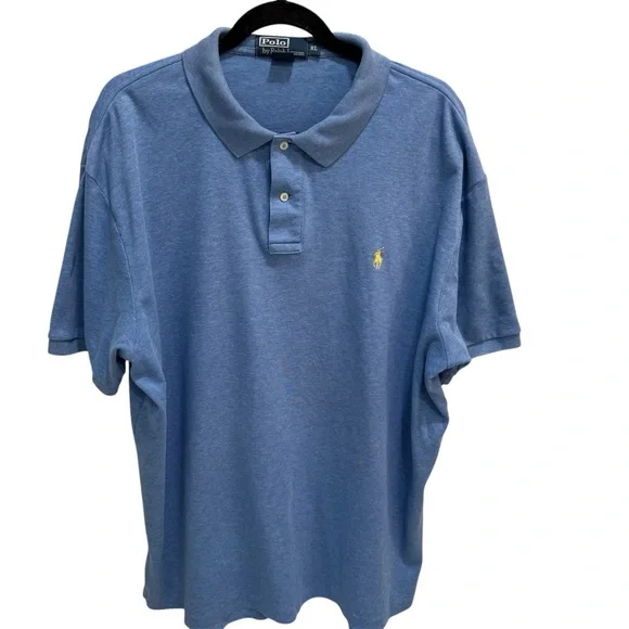 POLO RALPH LAUREN VINTAGE Polo T-Shirt 100% Cotton Size XL Blue