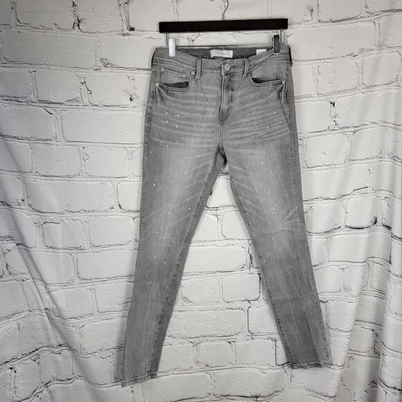 PacSun Men's 30x32 Comfort Stretch Gray Stacked Skinny Jeans Casual‎ Streetwear