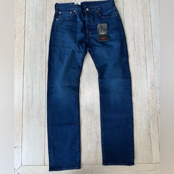 Levi's Men's Dark Blue Slim Straight Jeans